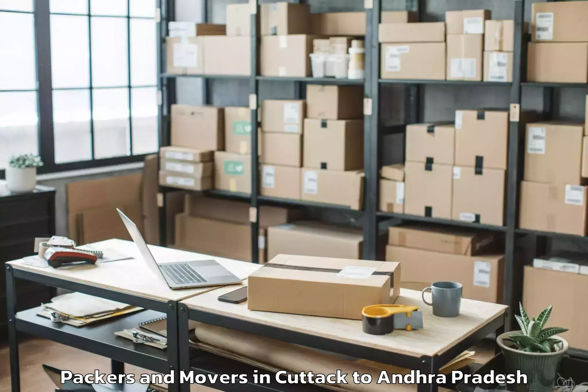 Top Cuttack to Gullapalli Packers And Movers Available